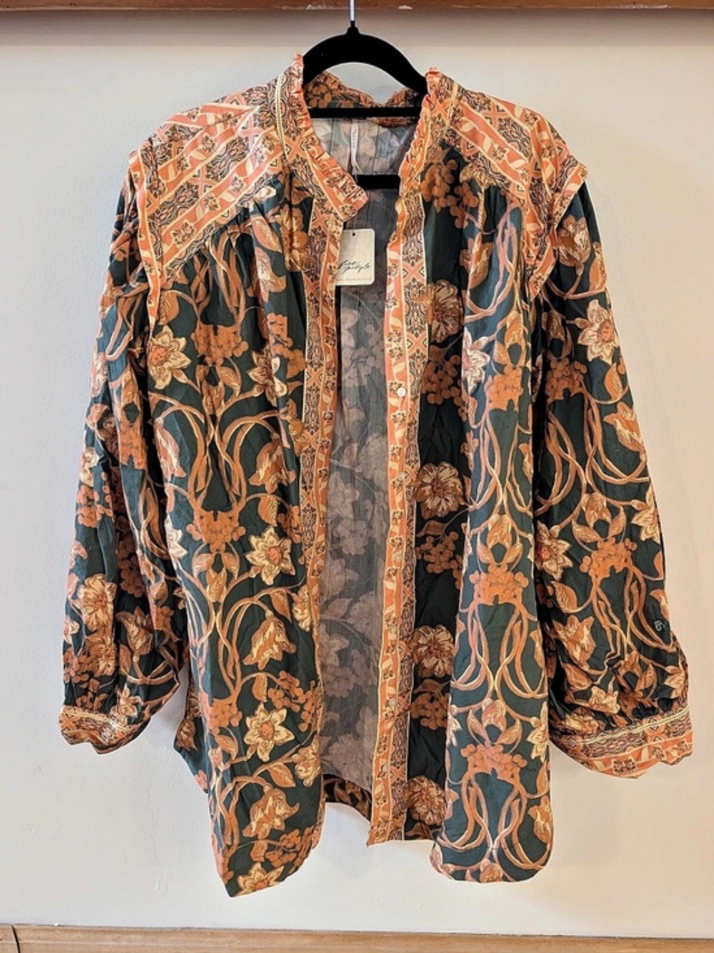 Free People Floral Tunuc XL NWT